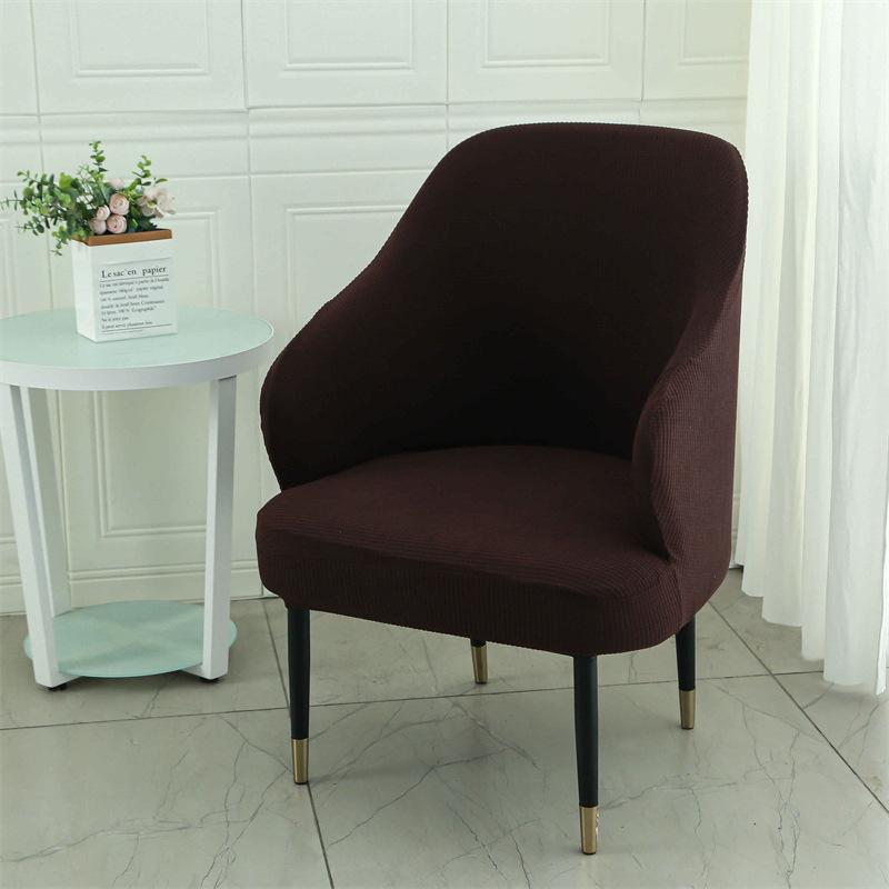 Nordic Style Computer Universal Semicircular Office with Armrests and Full-inclusive Dining Chair Cover Curved Small Sofa Cover