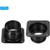 PATIKIL 3 Inch(about 7.6 cm)Pipe Connector Flange,2 Piece Pack Dryer Ventilation Wall Plate Square to Round Straight Duct Plate,For Air Heating