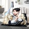 1Pc Cha Eunwoo Blanket Soft Comfortable Polyester Blanket All Seasons Use Suitable Bedroom Office Outdoor Ideal Christmas Gift Choice Print Home Blank