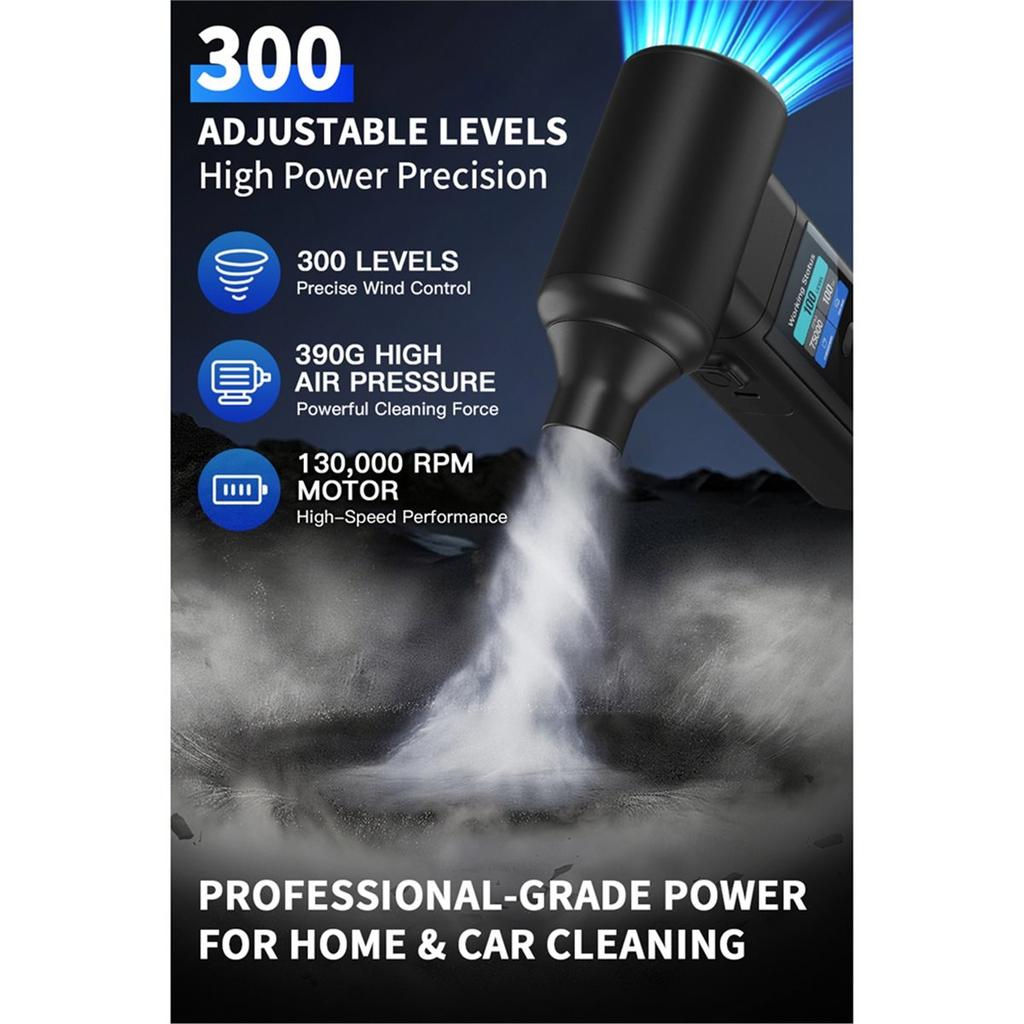 Electric Air Blower 10000mAh Turbo Fan Jet Fan with 5 Nozzles for Efficient Dust Cleaning
