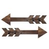 2Pcs Wooden Arrow Wall Decor Rustic Vintage Home Decoration