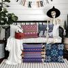 Classical Sweater Pattern Pillow Case Silky Short Plush With Invisible Zipper Dustproof Sofa Cushion Cover For Home Decor