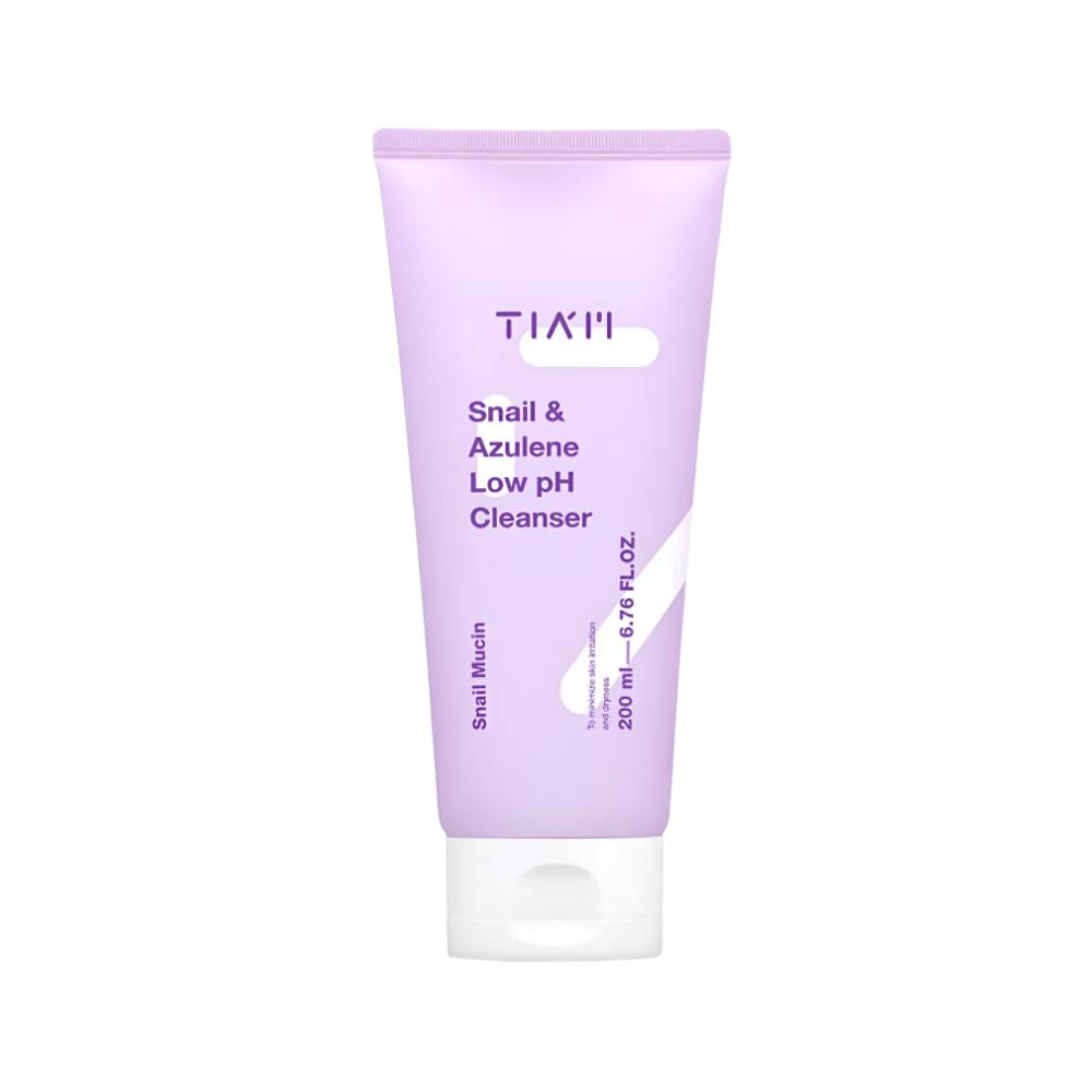 TIAM Snail and Azulene Low pH Cleanser 200ml for Azulene Redness Soothing and Snail Moisture Lock Skin Barrier Care
