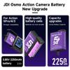Akumulator do aparatu cyfrowego DJI Osmo Action 5 Pro Action 4/3 Akumulator 2250mAh Akumulatory z wyświetlaczem LCD Szybka ładowarka USB typu C