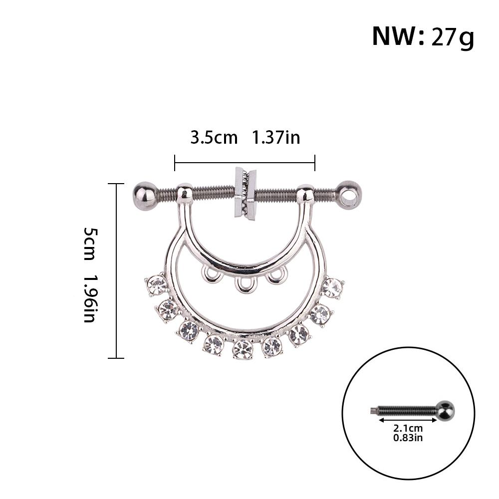QKKQ New Stainless Steel Nipple Clamps Bondage Adult Sex Toys Noble Style Steel Clip Suitable for Adult Men and Women