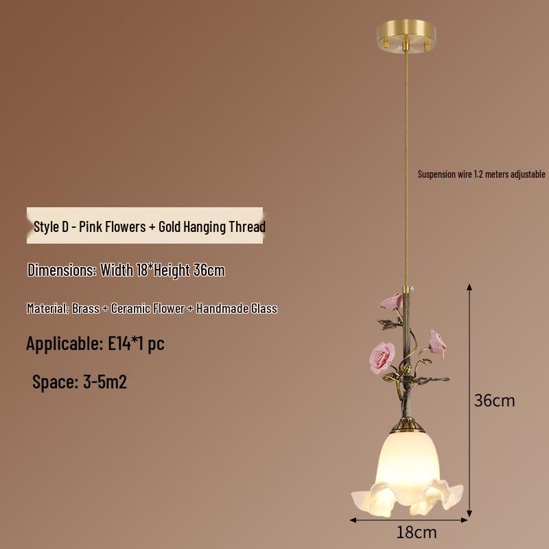 American Minimalist Copper Pendant Lamp for Modern Bedside Use