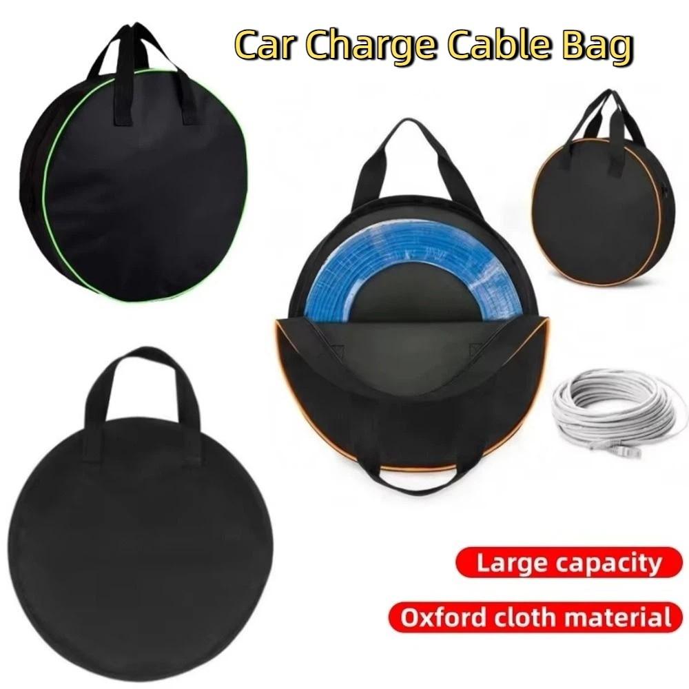Handheld Car Charge Cable Bag Oxford Cloth Electric Car Cables Carry Case RVs