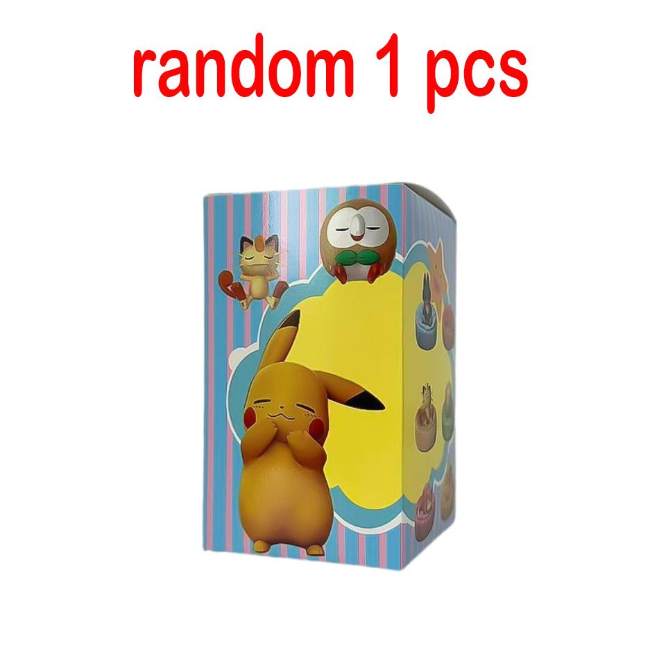 Toys 1-12pcs Pok É Mon Scale Ratio Model Figure 1-12 Pcs Pikachu Sleep Series Interior Hand Sleeping Position Gift Present for Sfriends