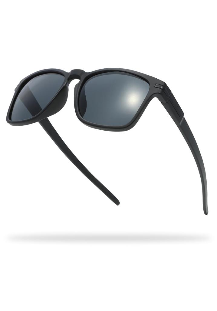 TORINOX Men's Polarized Sunglasses, Ultra Lightweight, UV400 Protection, for Driving, Fishing, and Sports (ALL BLACK)