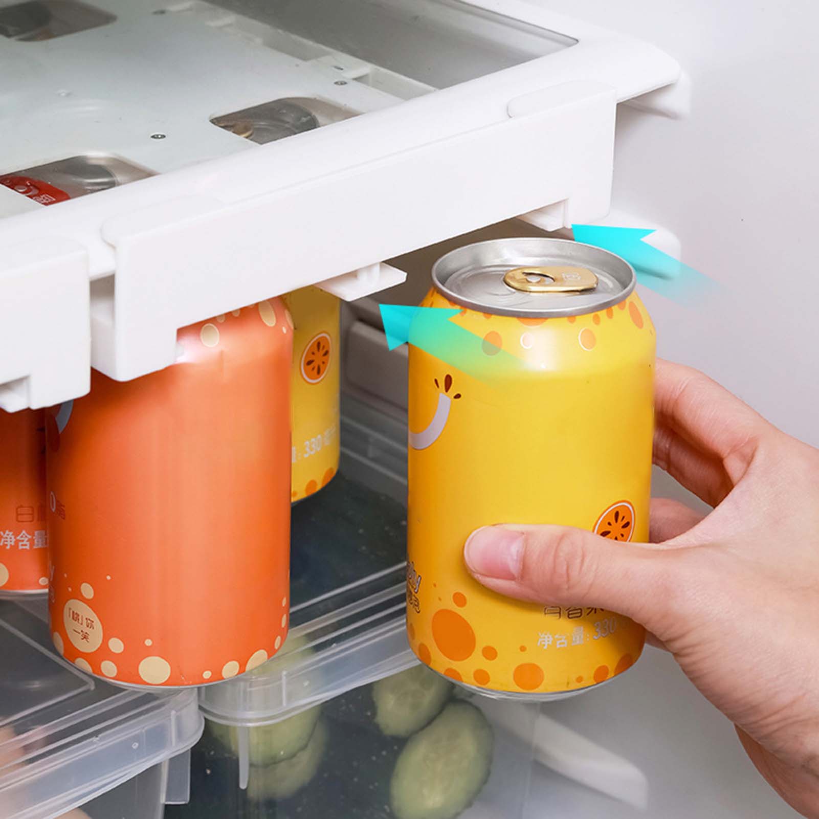 

Hanging Fridge Soda Can Organizer Convenient to Install Efficient Fridge Shelf Holder Suitable for Refrigerators Kitchen 5.3cm