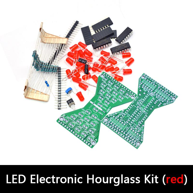 LIZAO DC 5V LED Hourglass Kit Double Layer PCB Adjustable Speed Student DIY Electronic Project