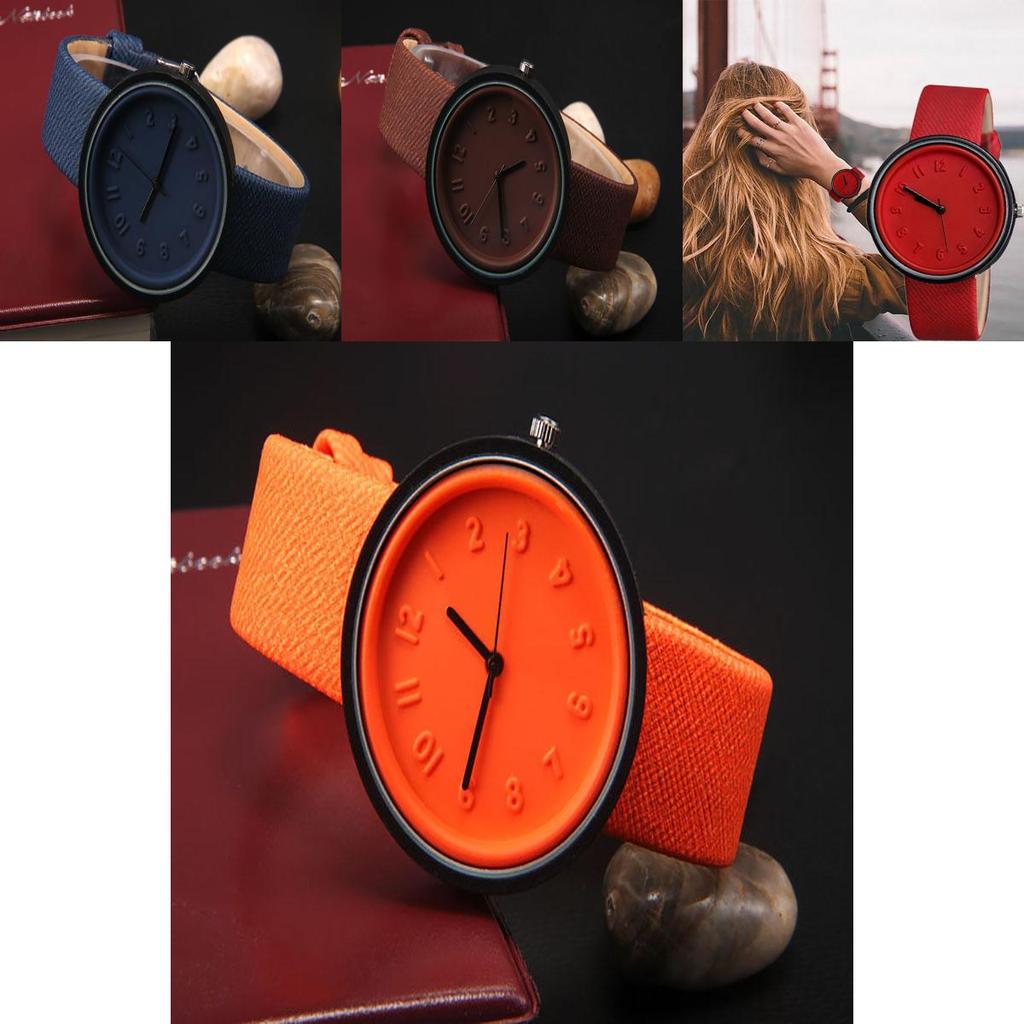 Elegant Fashion Number Dial Simple Round Wrist Watch Bracelet For Women