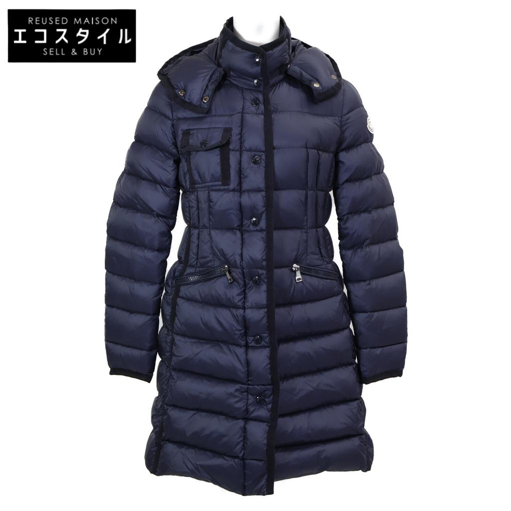 MONCLER HERMINE Hermine hooded down jacket coat O NavyUsed