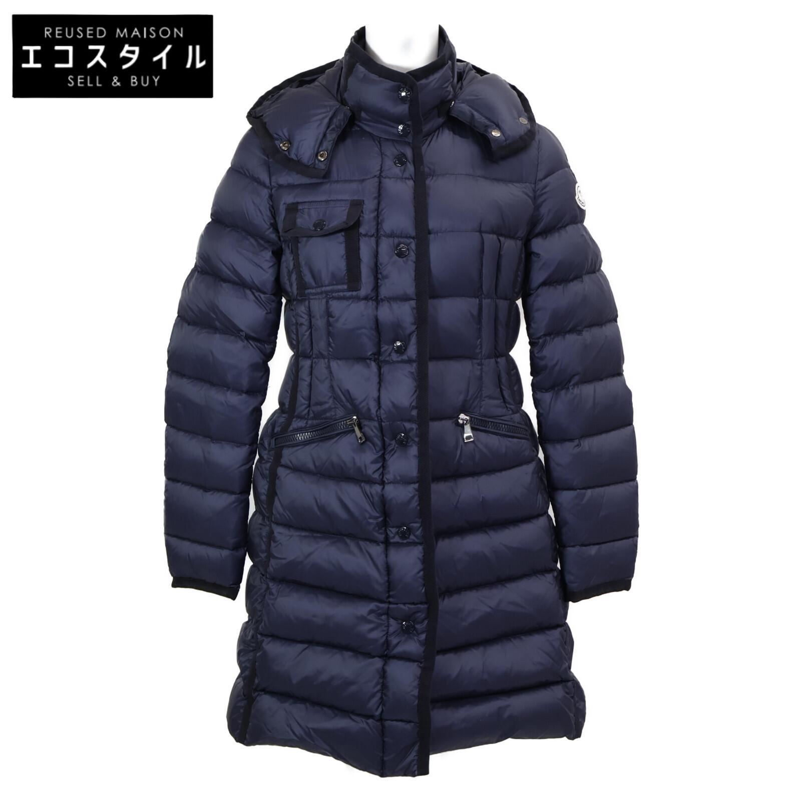 

MONCLER HERMINE Hermine hooded down jacket coat O NavyUsed