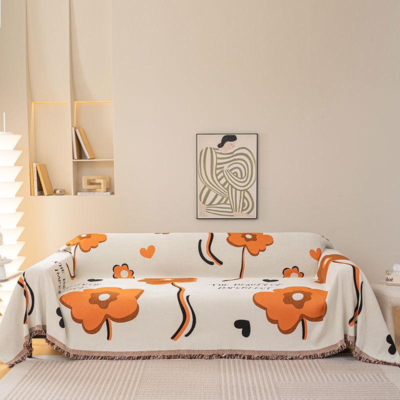 Новый чехол для дивана из шенилла с принтом — фото 8