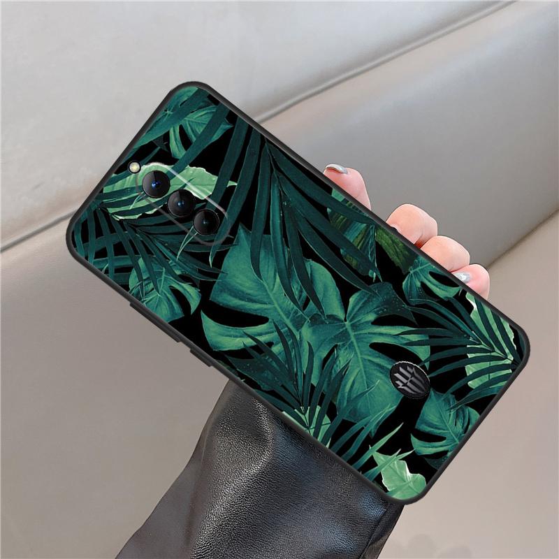Tropical Leaf Pattern Case For ZTE Nubia Red Magic 11 10 8 9 8S 9S 10S Pro Plus 6 7 6S 7S For RedMagic 10 Air Cover
