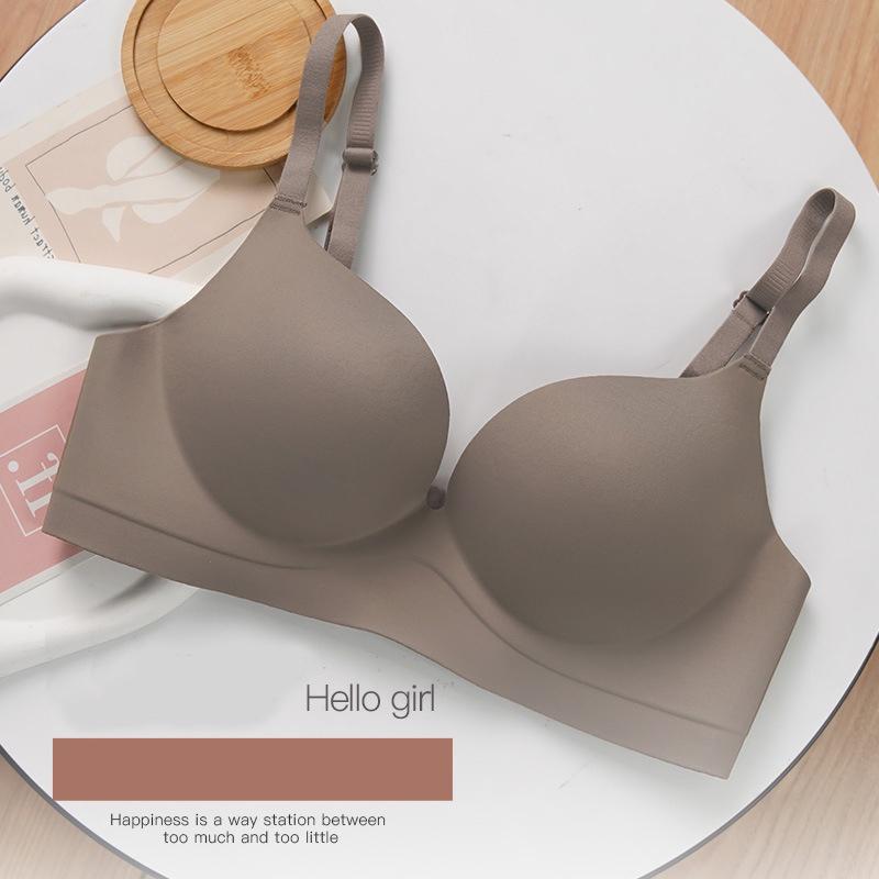 

Allofme женские бесшовные бюстгальтеры сексуальное бесследное нижнее белье регулируемое беспроводное нижнее белье интимное белье XL кофейный