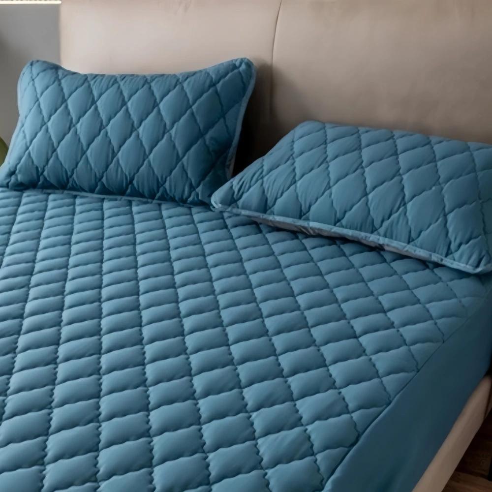2 Piece Waterproof  Fabric Pillowcase Comfortable Plain Color Anti-Mite Anti-Bacterial Pillow Case Bedroom Home Decoration