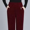 Women's Corduroy Straight-Leg Pants with Velvet Lining – Loose Fit for Autumn and Winter