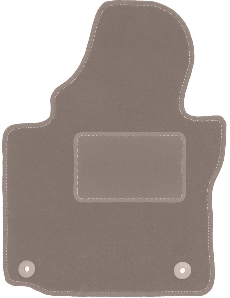 Beige driver's mat for: Volkswagen Caddy 2K FL minivan (2010-2015)