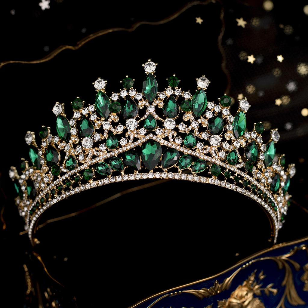 Hot Sales Party Multicolour Tiaras and Crowns for Women Crystal Princess Crown Rhinestone Hair Jewelry Headpieces Bridesmaid