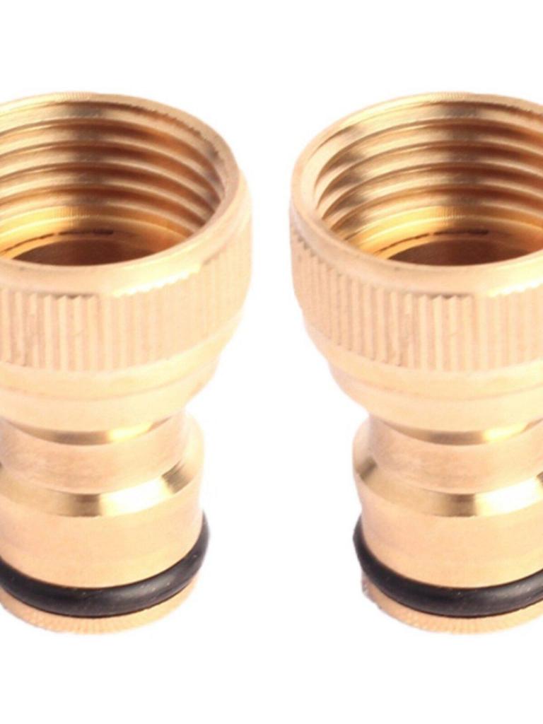 4-Point Brass Quick Connect Faucet Adapter for Water Guns and Washing Machines