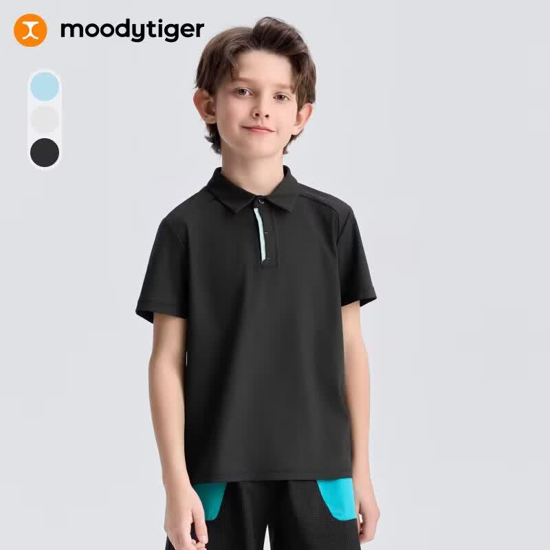 MoodyTiger Boy s Quick-Dry Polo T-Shirt 140