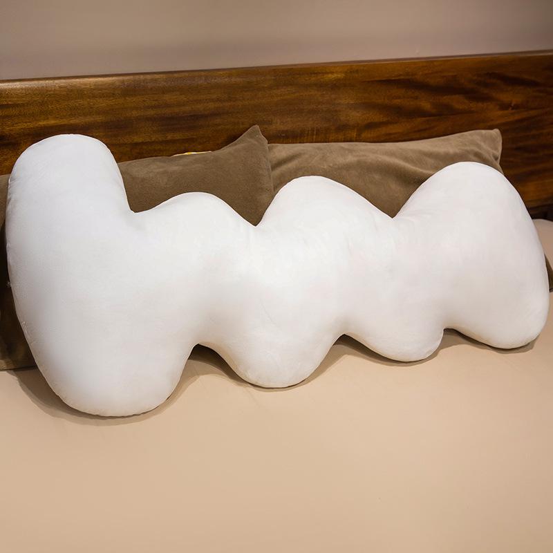 Wave-Shaped Cloud Leg & Back Hugging Pillow - Long Body Cushion for Side Sleepers