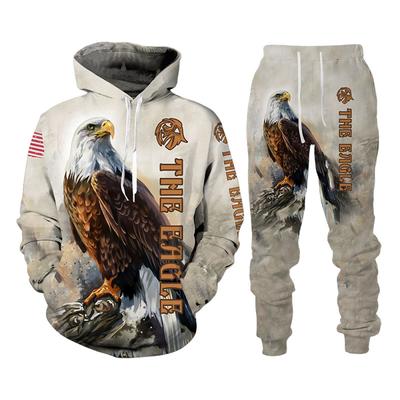 Trend Tier Der Adler 3D Gedruckt Männer der Trainingsanzug Sets Casual Hoodie Und Hosen 2 stücke Sets Übergroßen Pullover Mode männer Kleidung