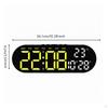 Alarm Clock with Temperature Display Ambient Light Band Digital Rectangular Desk Gadget