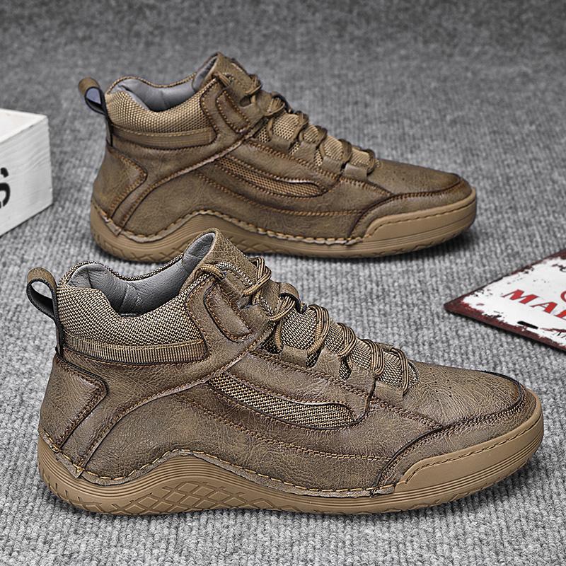 

2024 Новые Зимние Теплые Мужские Снежные Ботинки Высокого Качества Удобные Мужские Ботинки Зимняя Теплая Хлопковая Обувь Уличная Повседневная Обувь 46 коричневый
