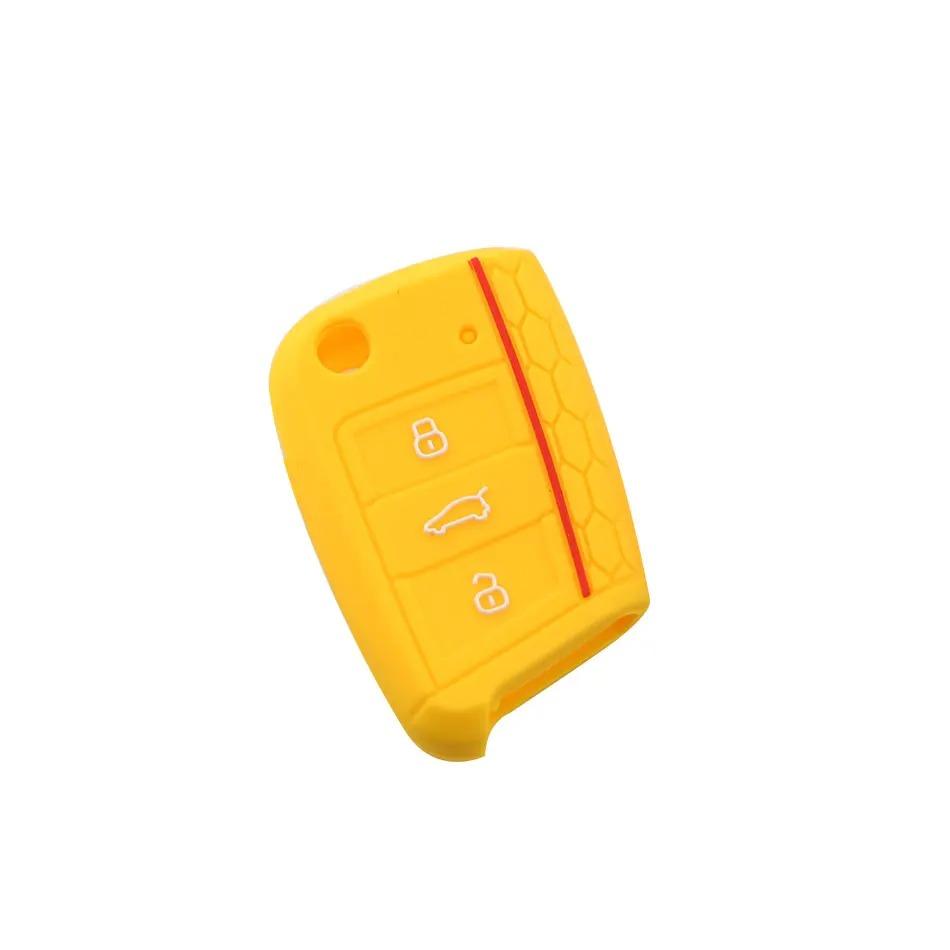Car Key Cover Case For Volkswagen Golf 7 Gti R Mk7 Tiguan  Skoda Octavia A7 Seat Leon Ibiza Silicone Key Holder Accessories