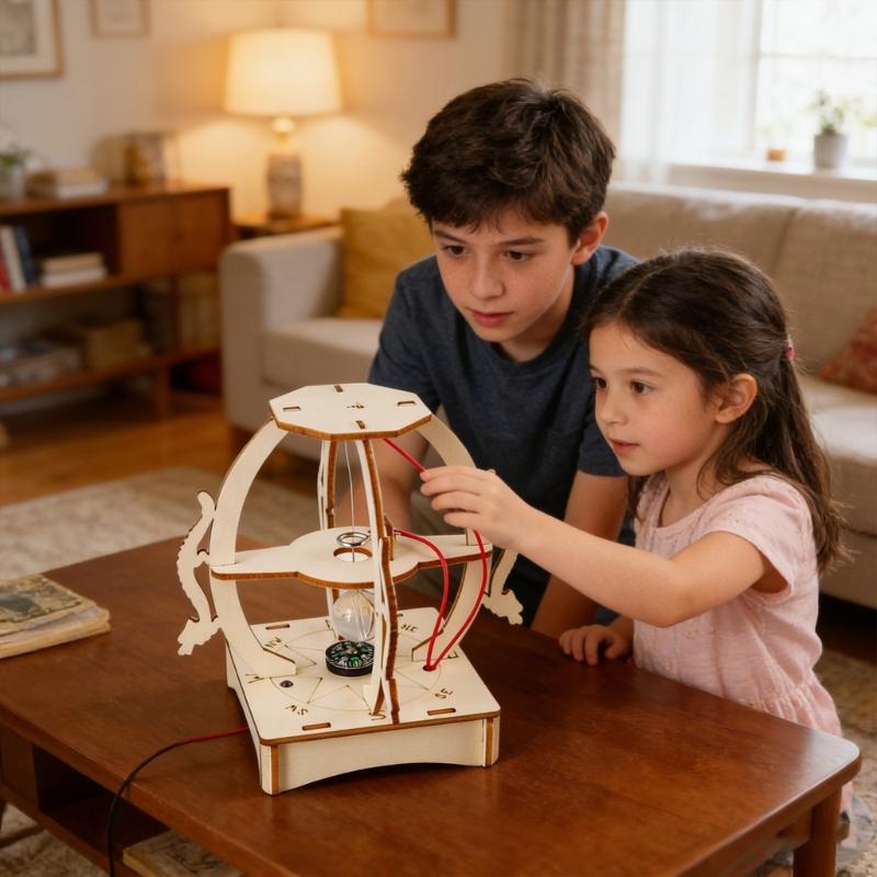 Educational Wooden Earthquakes Alarm Maker Earthquakes Detector Model Set For Students STEM Activity And School Projects