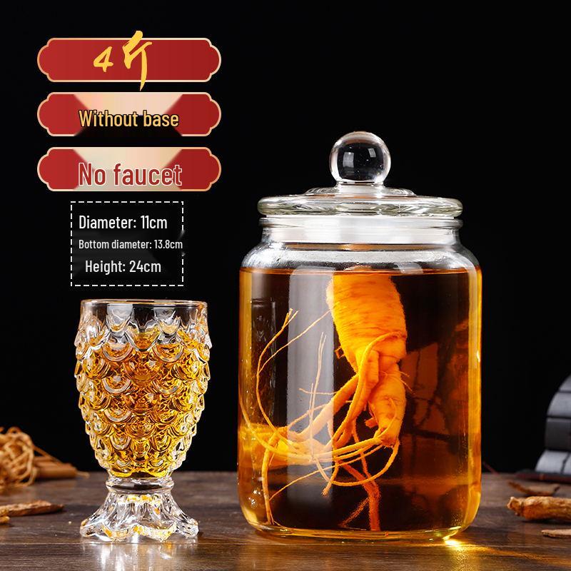 Glas-Infusionsbehälter mit Zapfhahn: 10-20 Jin Versiegelte Enzym- und Kimchi-Weinlagerung