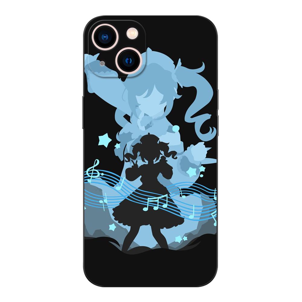 Black tpu Case For Huawei Y9S Y6S Y8S Y5P Y7P Y8P y7 Y5 lite Prime 2018 Y6 2019 Cover Genshin Impact Anime