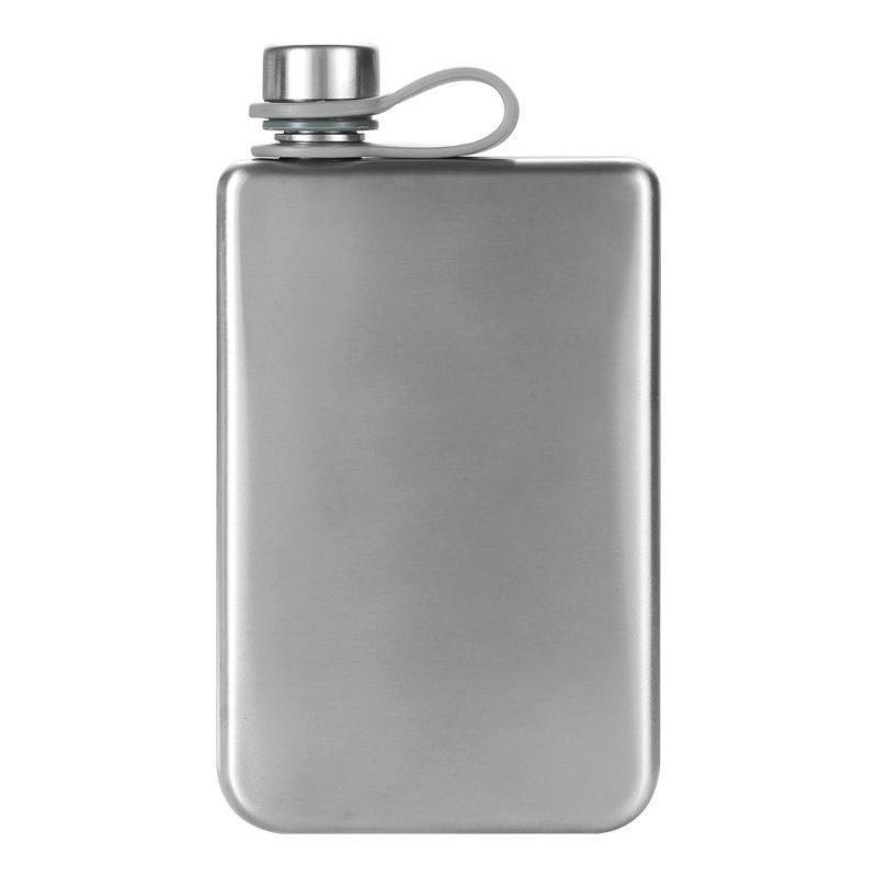 Silver Green Black White Whiskey Flask - Portable, Food Grade 304 Stainless Steel