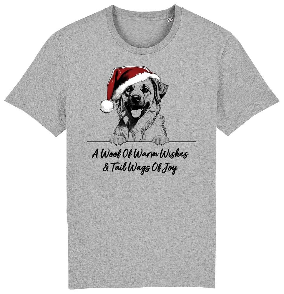 

ANATOLIAN SHEPHERD Christmas Dog T-Shirt Adults Kids Woof Wishes Tail Wags Dogs 2XL