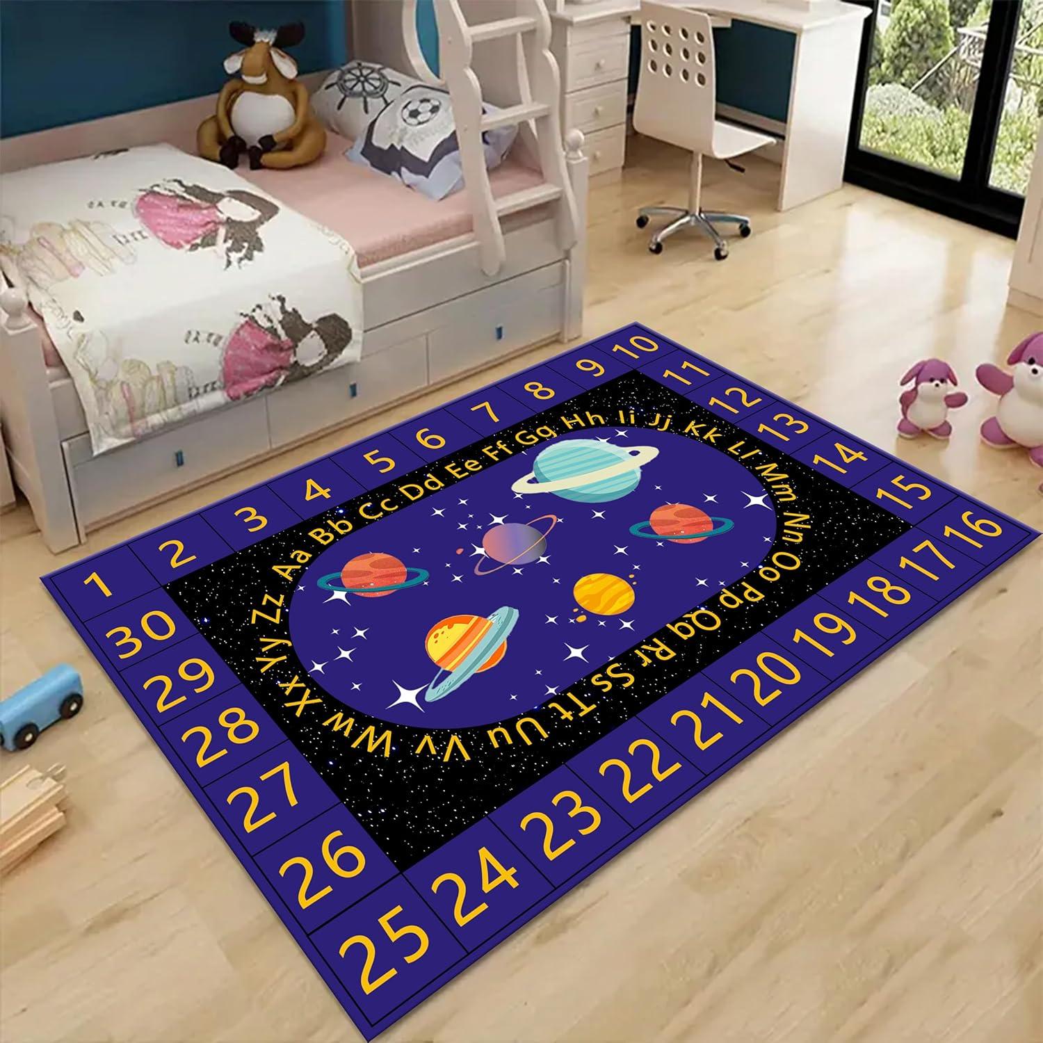 

Kids Area Rug ABC Learning Rug Crawling Mat Non Slip Children s Room Carpet for Classrooms School Nursery Children s BedrooM 40x60CM