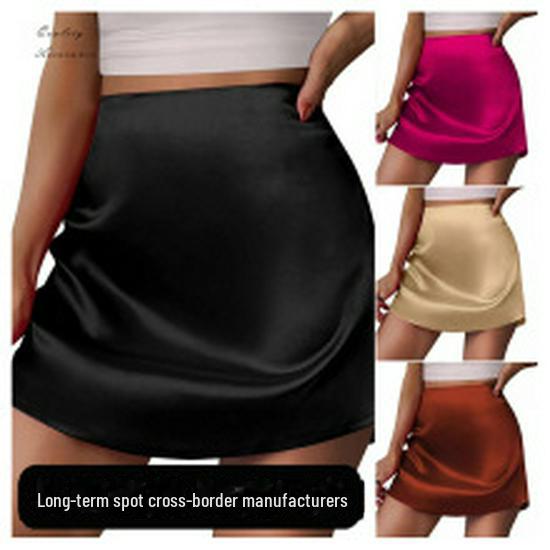 Damen Frühling/Sommer Schmaler Satin-Fischschwanzrock