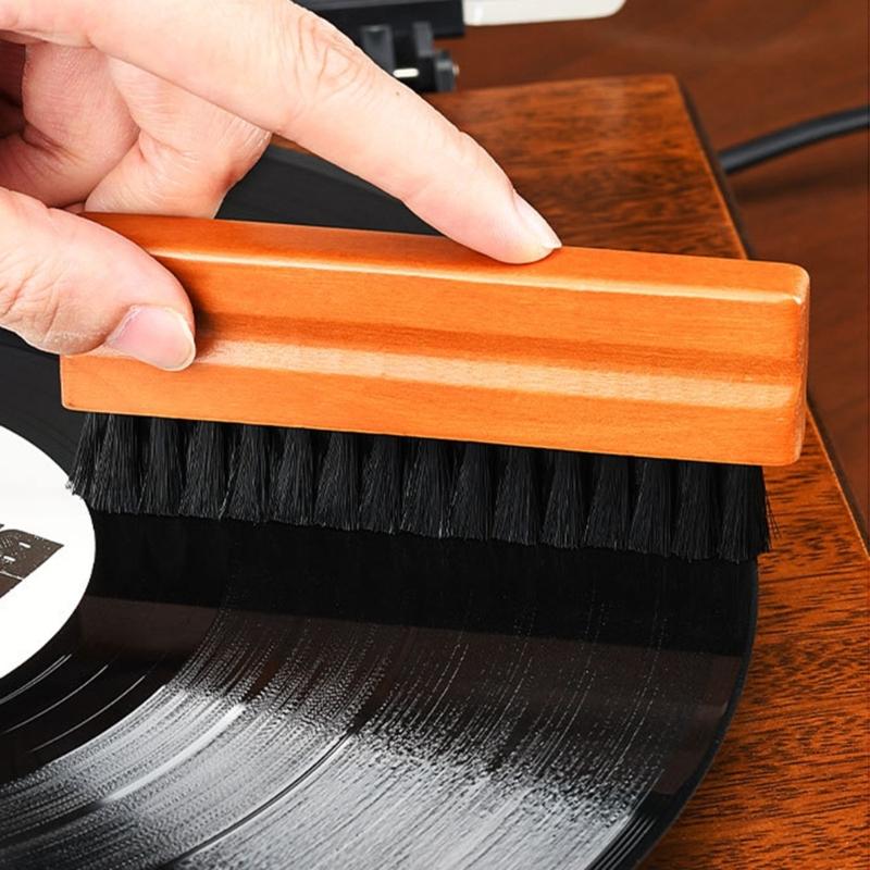 Vinyls Record Cleaning Brush Anti Static Velvet LP Cleaner Remove Dust Dirt & Debris Anti Static Design