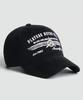 Peullaeto Peach Fabric Ball Cap Plateau Rp Cap Black