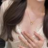 Medieval Passepartout running ring four-leaf clover zircon necklace 2025 light luxury exquisite collarbone chain