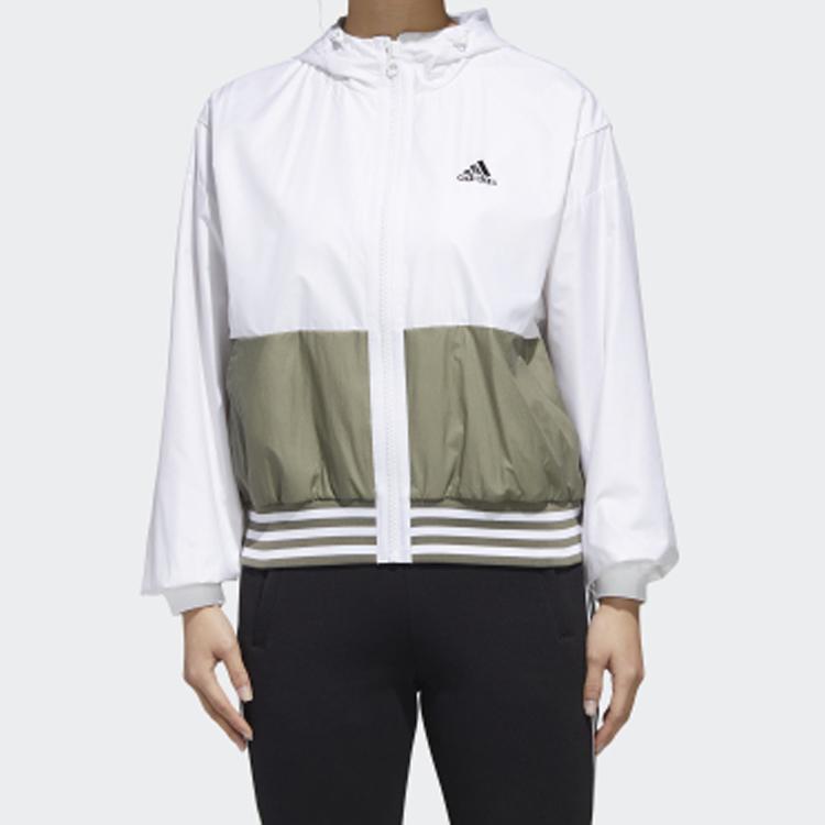 adidas Jackets Women's White Hooded Moderate Other GF0129