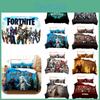 Fortnite 3-delat Digitalt Tryckt Sängkläder Set Färgglatt Mönster Högkvalitativt Tyg