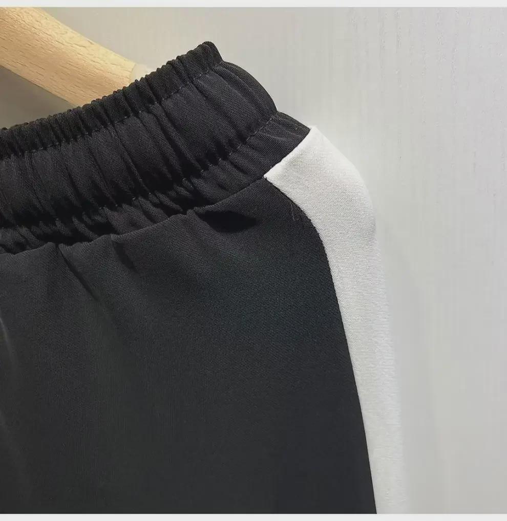 2023 Men's Straight-Leg Sweatpants with Side Stripes - Spring/Autumn Casual Sports Trousers