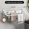 Punch-Free Multi-Bar Bathroom Towel Rack and Hanger Shelf