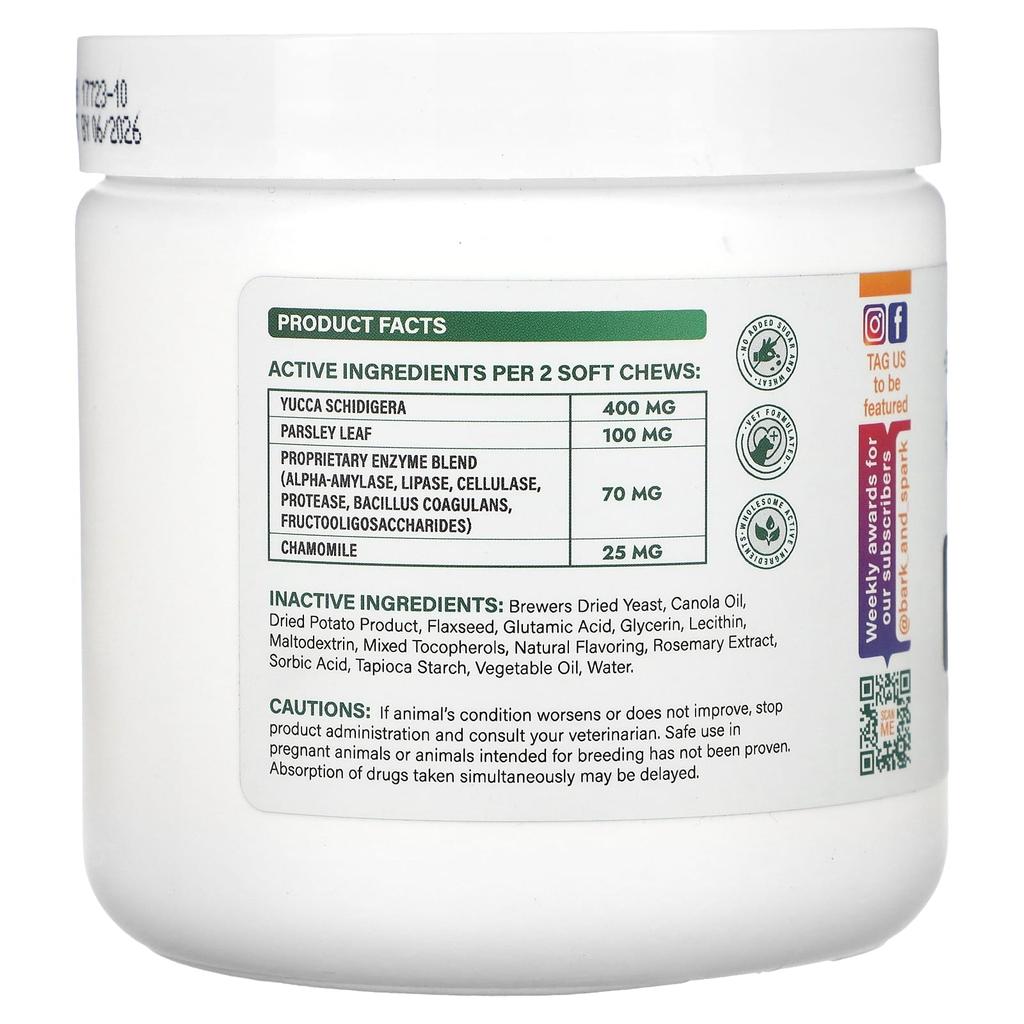 Bark&Spark No Chew Chew, Dog, Chicken, Soft Chews, 120 Pieces, 264G(9.3Oz)