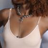 Fashion Silver Ball Beads Necklaces for Women Girls Handmade Beaded Choker Necklace Hip Hop Punk Jewelry Gifts