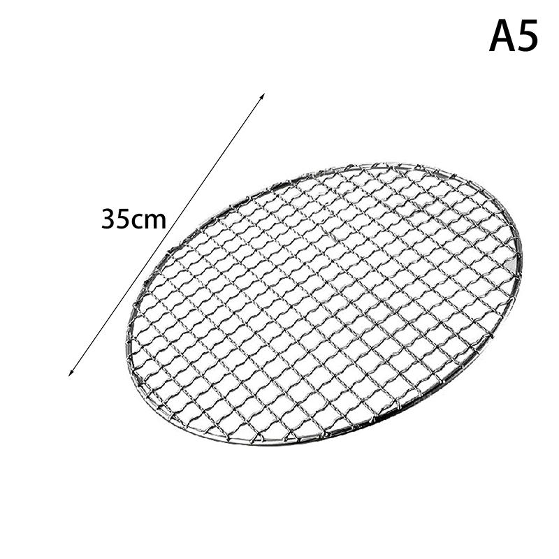 Runder Edelstahl-Grillrost Hitzebeständiger Grillrost Outdoor Camping Grill Teekochzubehör