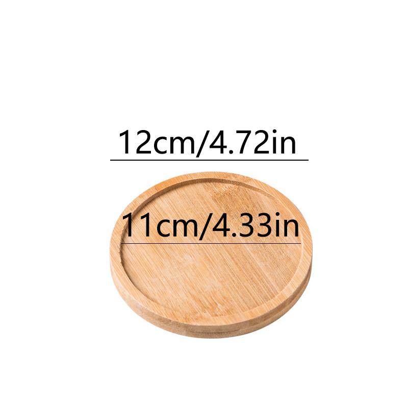 Wooden Tray Multi Bamboo Multi Shape Wooden Holder Pot Tray Coffee Coaster Home Garden Decor Photography Props